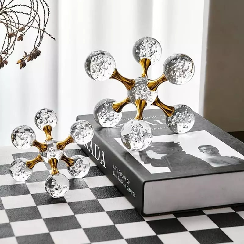Ornamento de Mesa em Cristal Design Molecular Moderno - Casa Elège