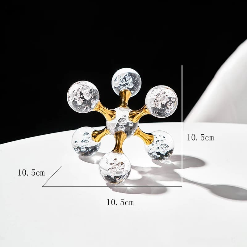 Ornamento de Mesa em Cristal Design Molecular Moderno - Pequeno Casa Elège