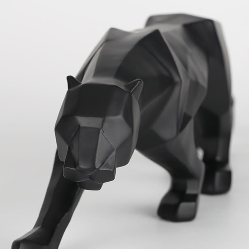 Estátua De Leopardo Em Resina Elegante Para Mesa - Casa Elège