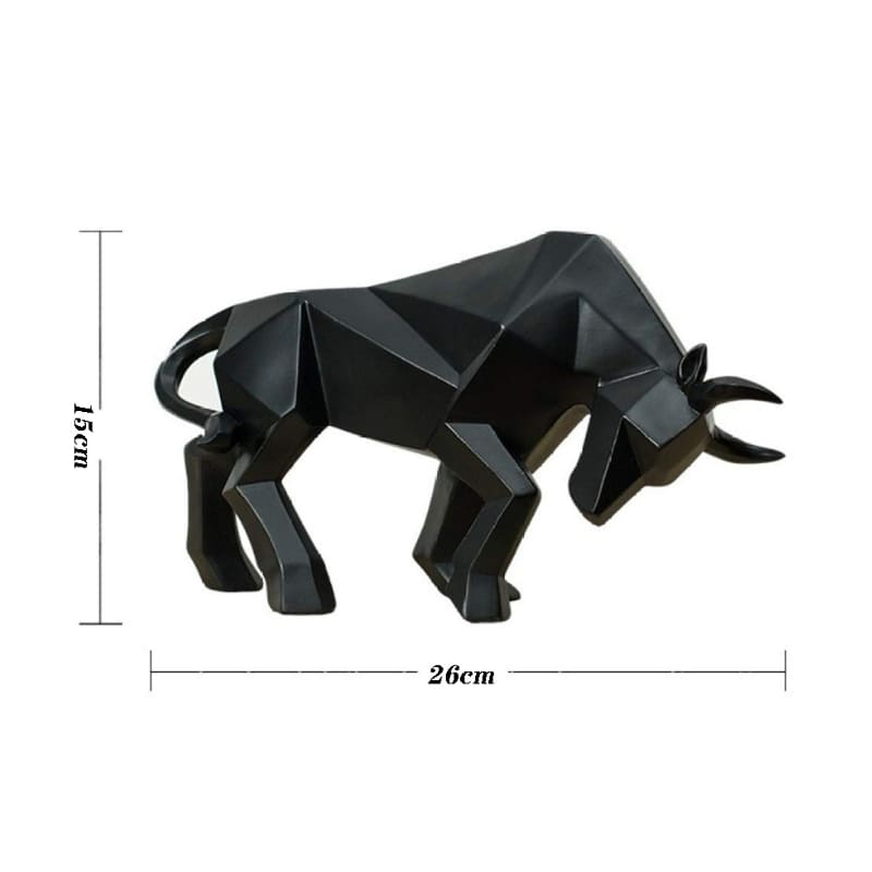 Estátua Decorativa de Touro em Resina Acabamento Matte - Casa Elège