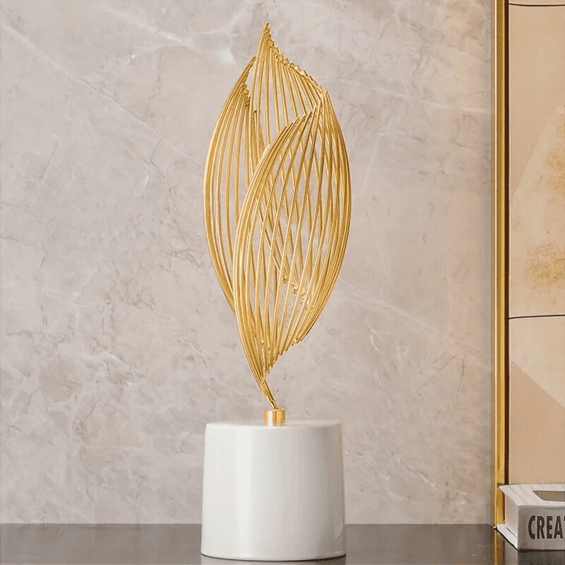 Escultura De Cerâmica Moderna Para Sala Moderna - Modelo A Branco Casa Elège