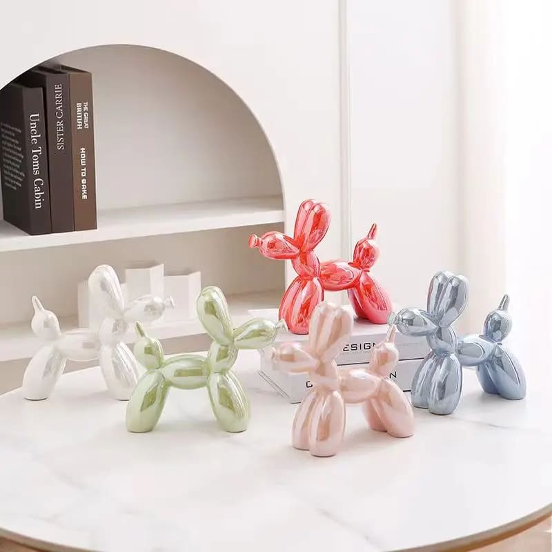 Estátua Decorativa de Cerâmica Cachorro Balão - Casa Elège