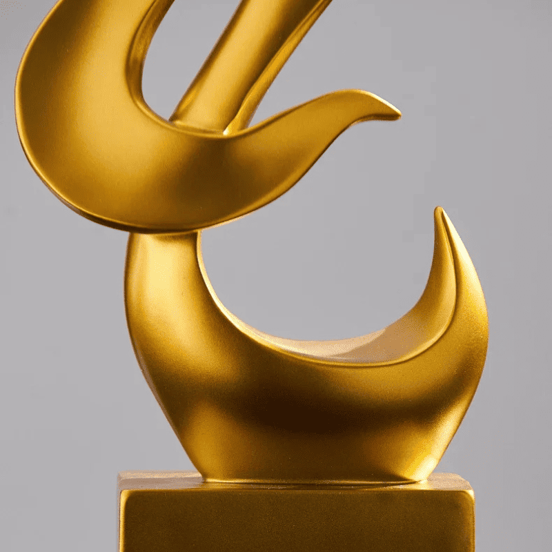 Escultura Abstrata de Chamas Em Resina Para Sala - Casa Elège