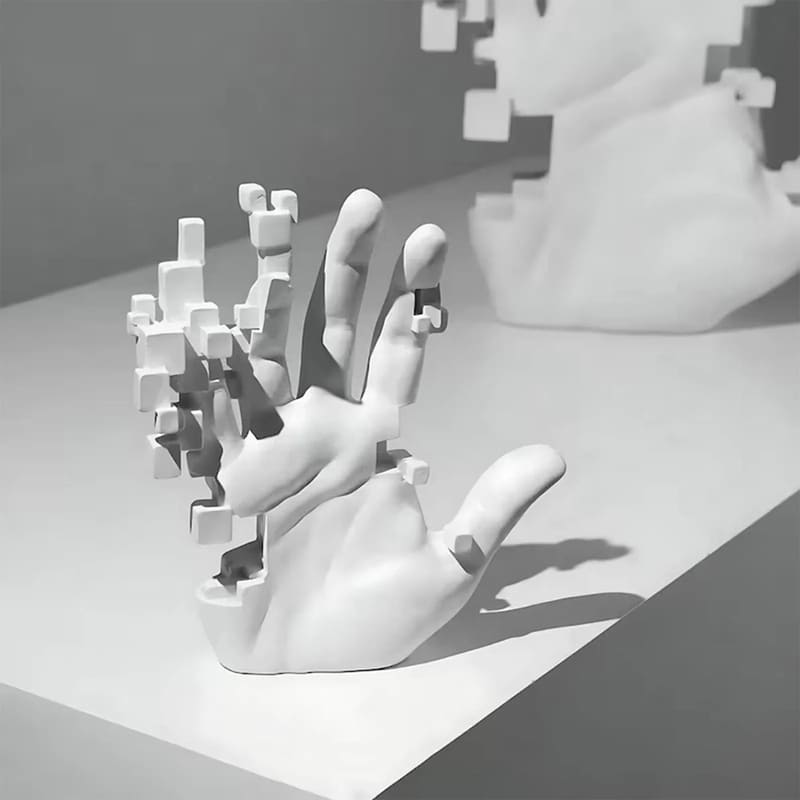 Escultura De Mão Em Resina Contemporânea Artística Moderna - Casa Elège