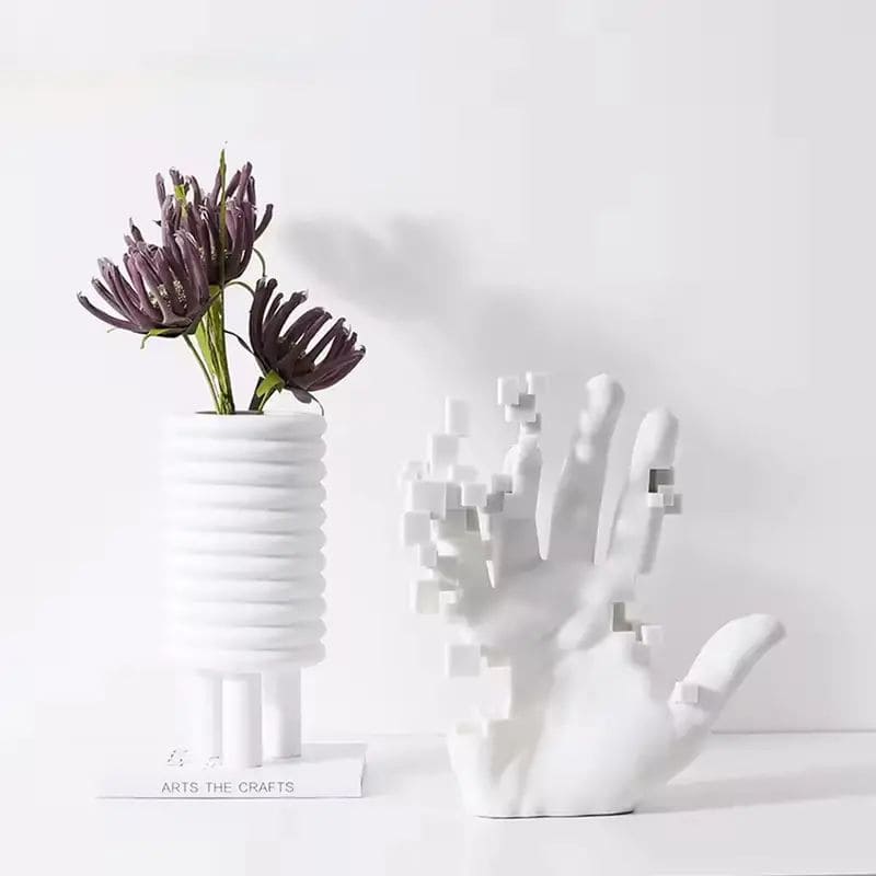 Escultura De Mão Em Resina Contemporânea Artística Moderna - Casa Elège