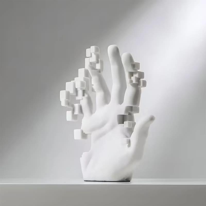 Escultura De Mão Em Resina Contemporânea Artística Moderna - Casa Elège