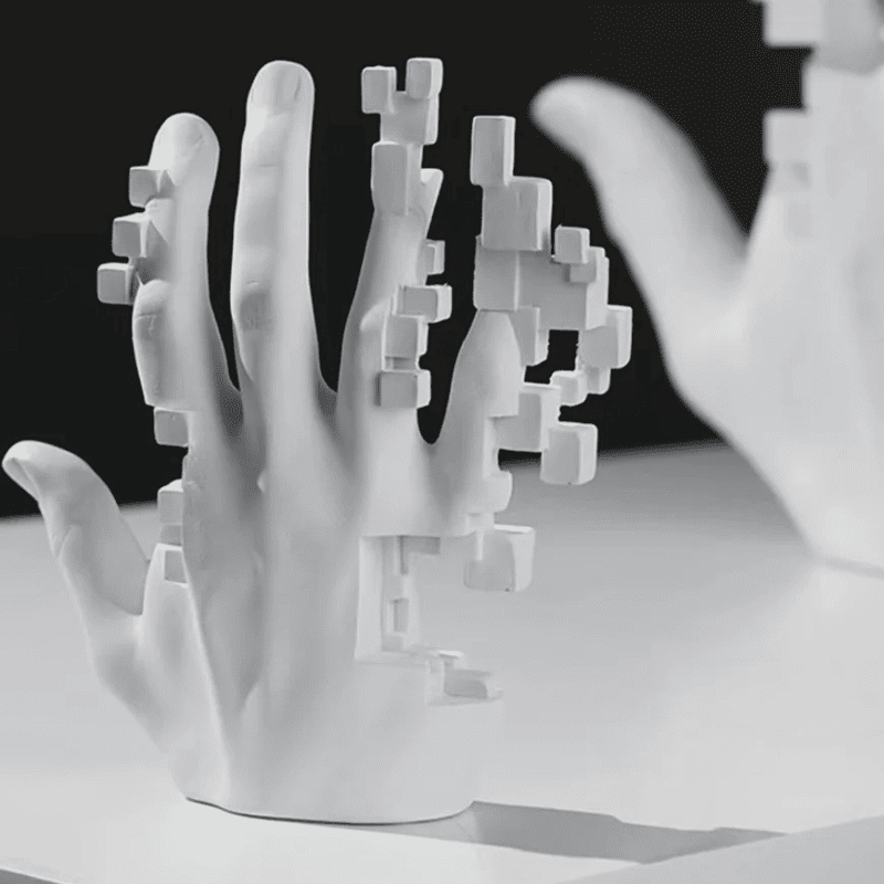 Escultura De Mão Em Resina Contemporânea Artística Moderna - Casa Elège