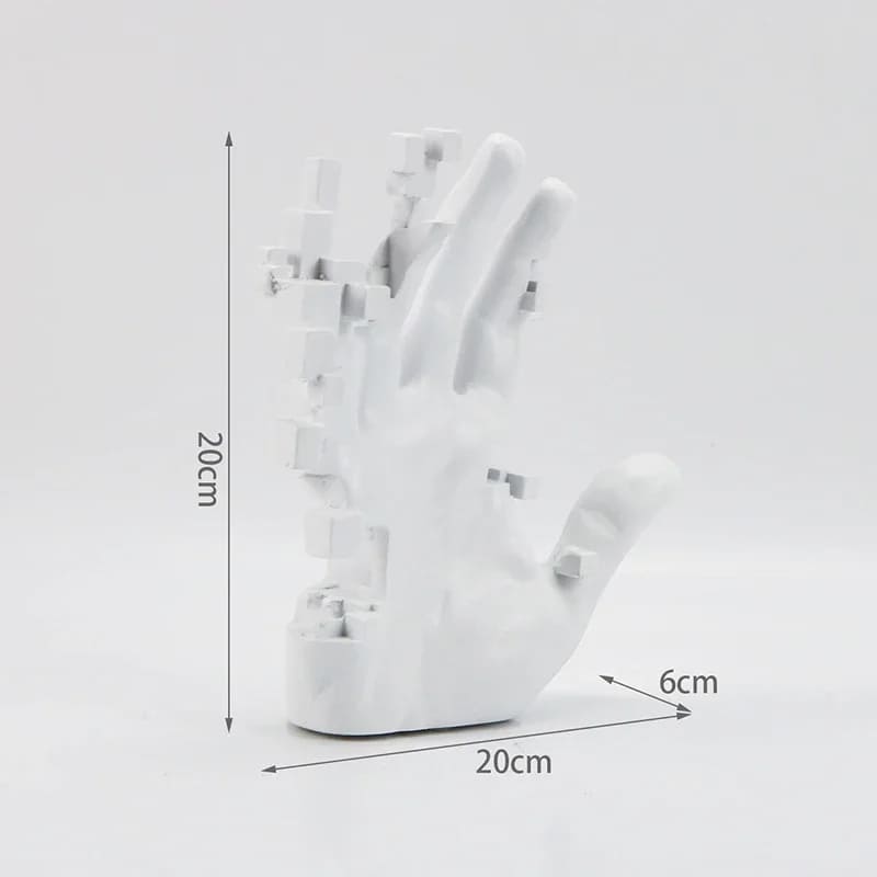 Escultura De Mão Em Resina Contemporânea Artística Moderna - Casa Elège