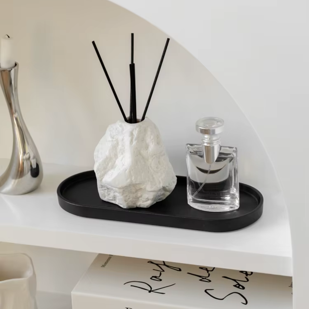 Difusor de Cerâmica com Design Orgânico Efeito Pedra - Casa Elège