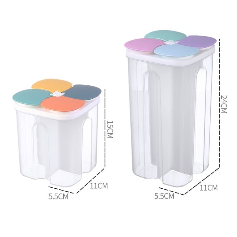 Dispensador de Alimentos com 4 Divisórias Compacto Prático - Casa Elège