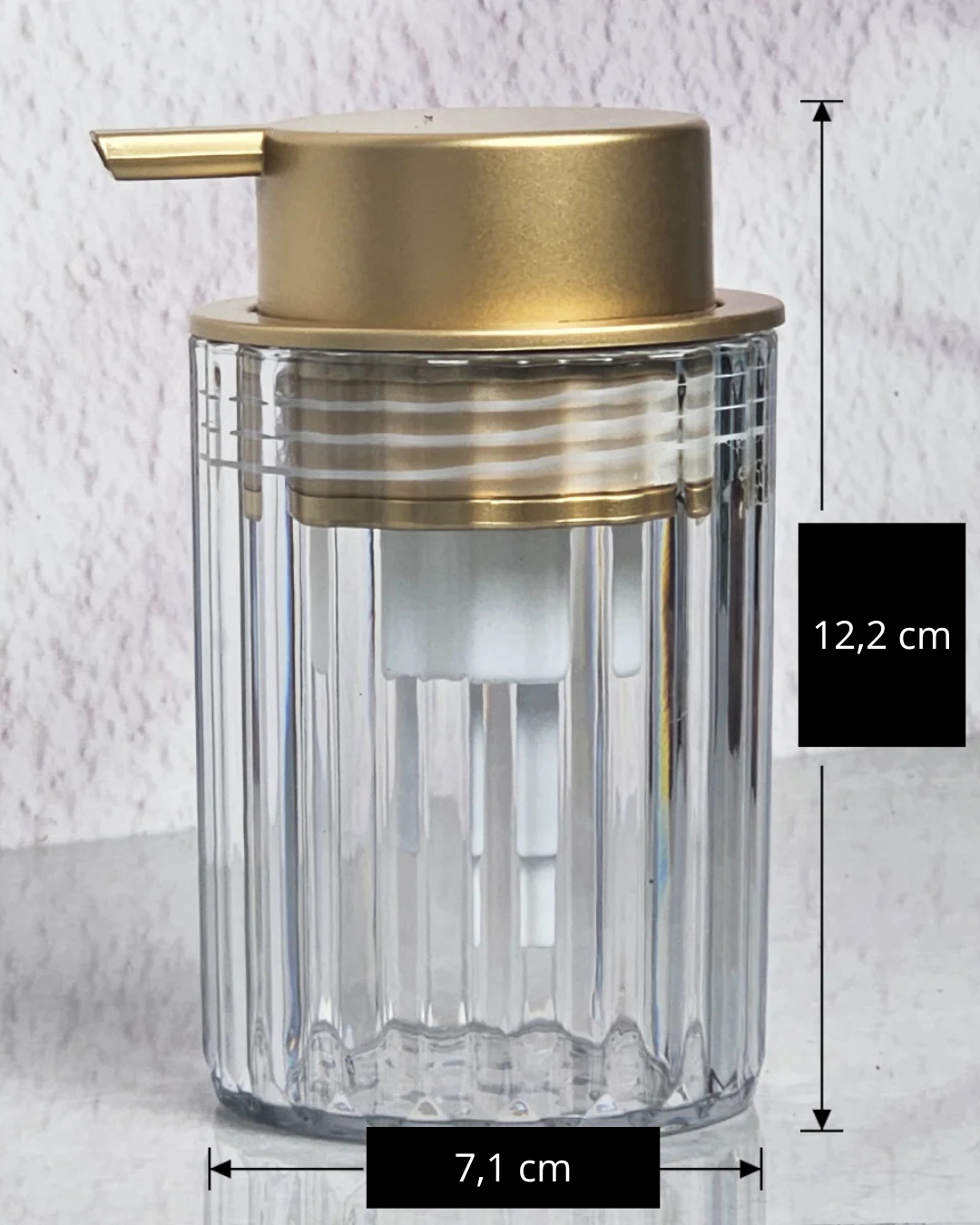 Dispensador de Espuma Transparente com Acionamento Suave - Transparente Casa Elège