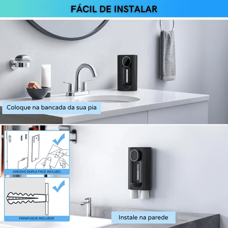 Dispenser Automático de Enxaguante Bucal USB Recarregável - Casa Elège