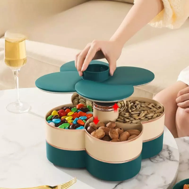 Dispenser Organizador Giratório Para Doces e Frutas - Verde Duplo Casa Elège