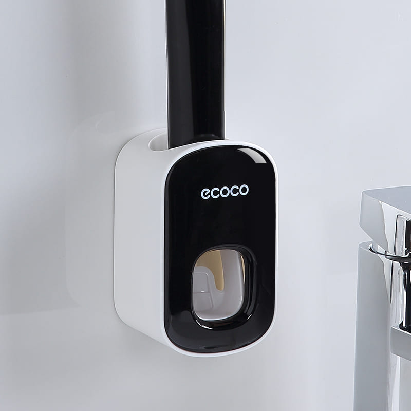 Dispenser de Pasta de Dente Inteligente Sem Toque Compacto - Preto Casa Elège