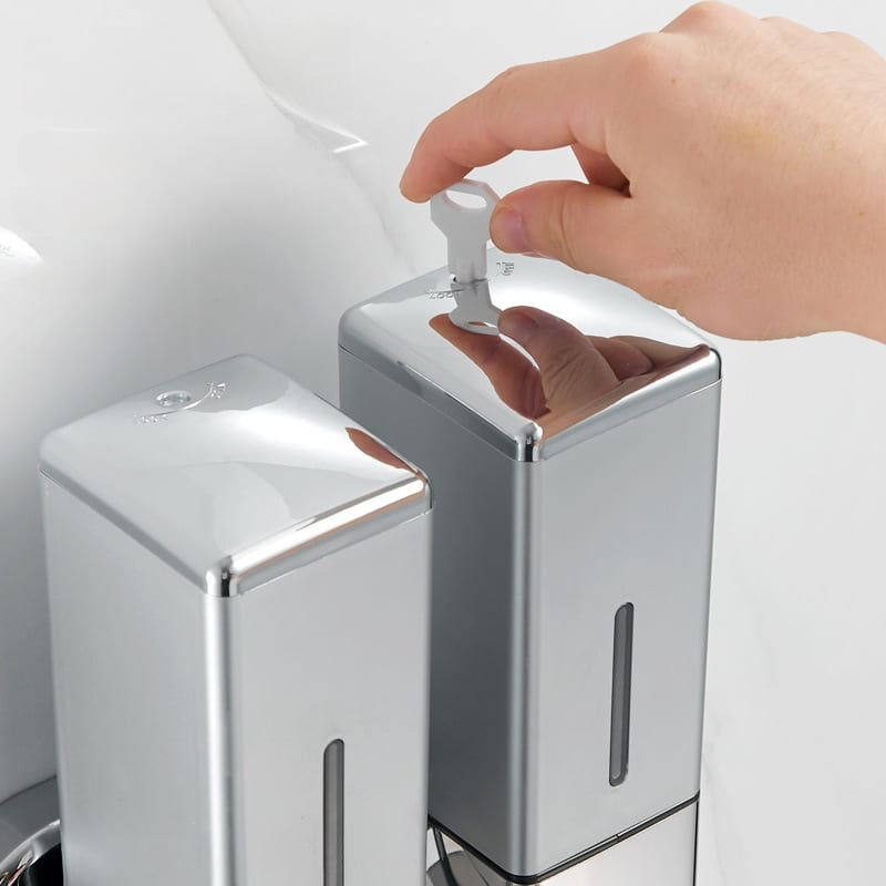 Dispenser de Sabonete Quadrado 500ml Em Acrílico - Casa Elège