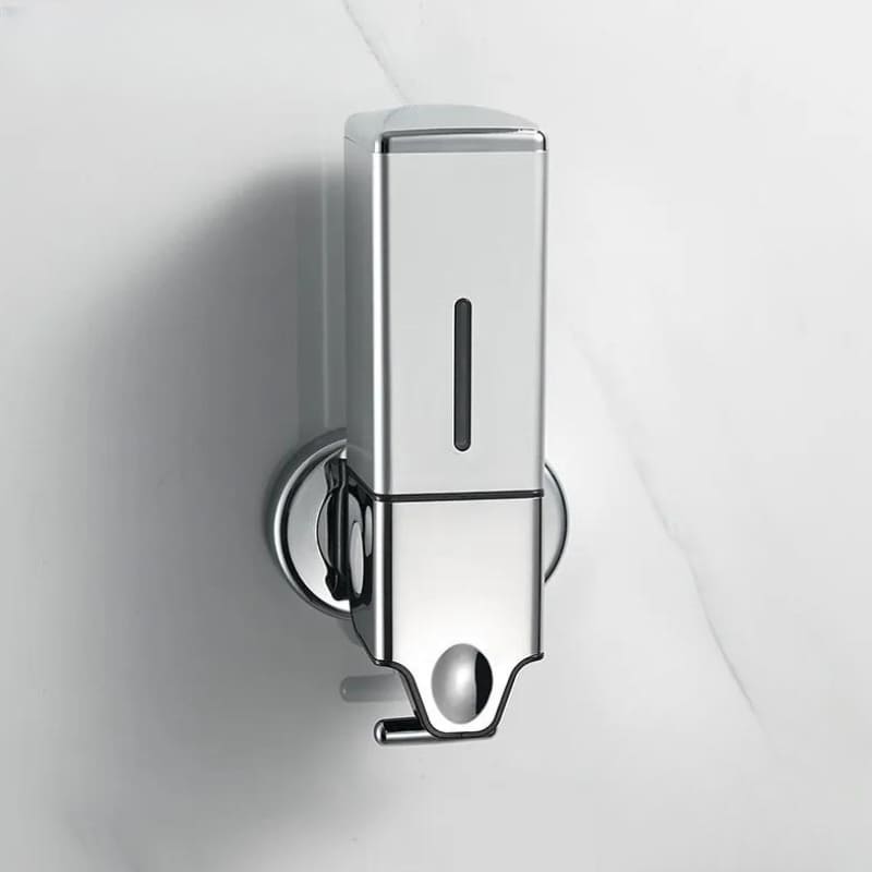 Dispenser de Sabonete Quadrado 500ml Em Acrílico - Prata Simples Casa Elège