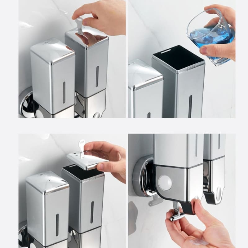 Dispenser de Sabonete Quadrado 500ml Em Acrílico - Casa Elège