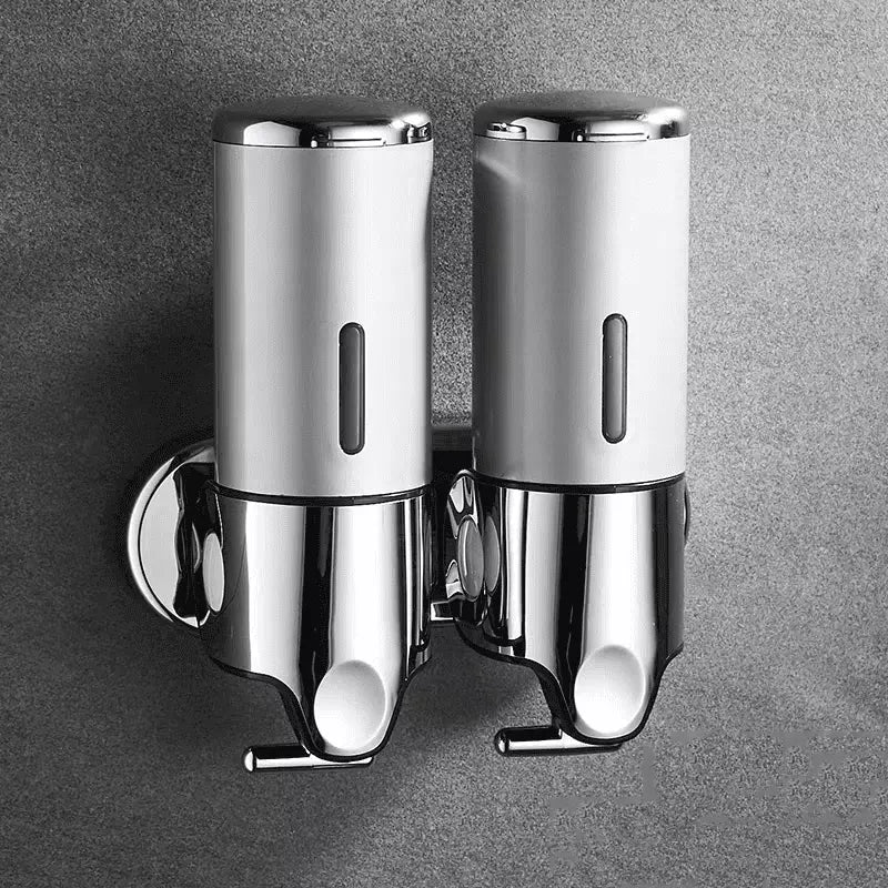 Dispenser de Sabonete Líquido 500ml com Alavanca - Prata Duplo Casa Elège