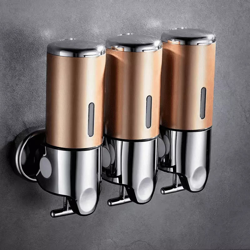 Dispenser de Sabonete Líquido 500ml com Alavanca - Dourado Triplo Casa Elège