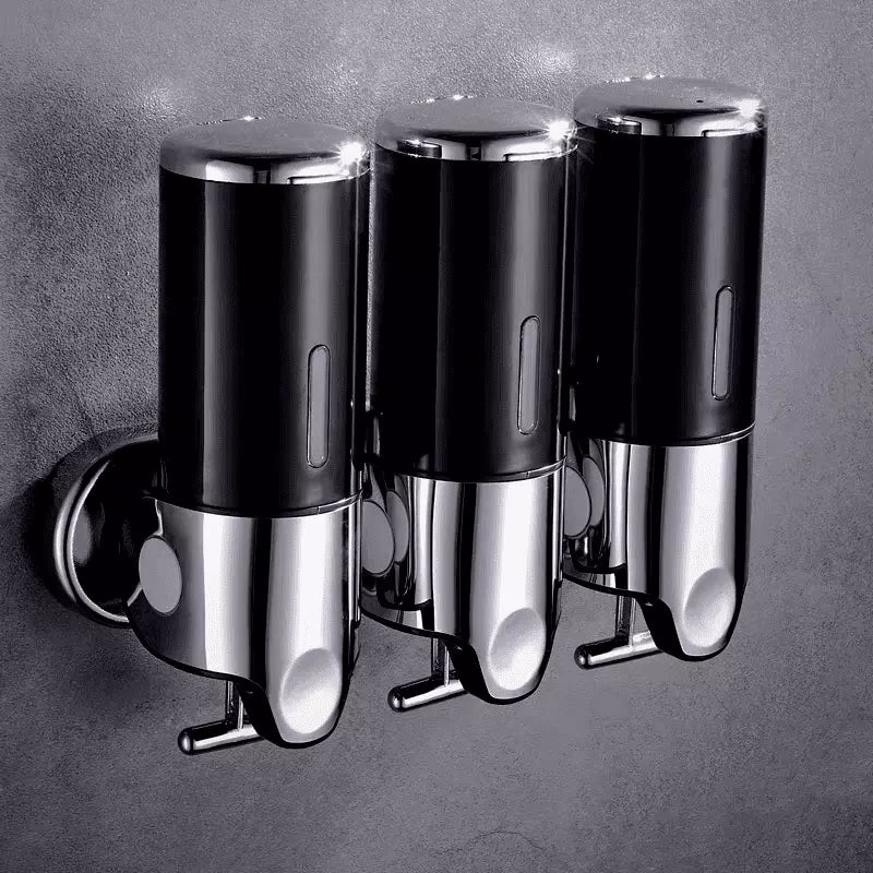 Dispenser de Sabonete Líquido 500ml com Alavanca - Preto Triplo Casa Elège