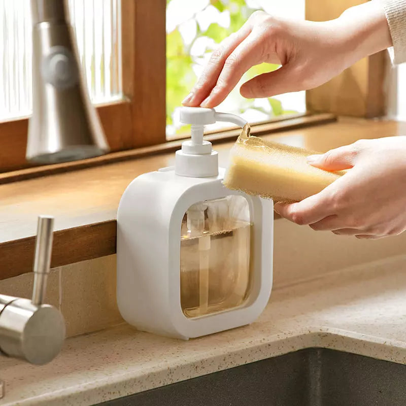 Dispenser de Sabonete Transparente 300ml e 500ml Elegante - Casa Elège