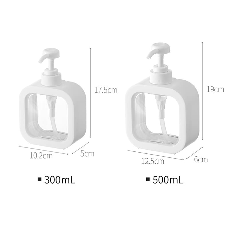 Dispenser de Sabonete Transparente 300ml e 500ml Elegante - Casa Elège