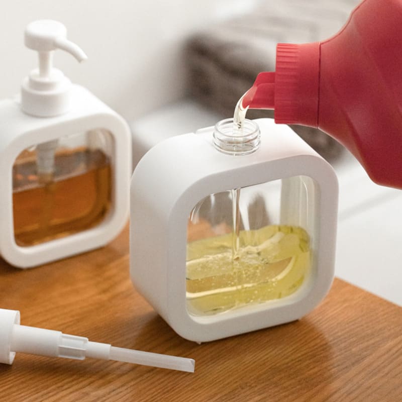 Dispenser de Sabonete Transparente 300ml e 500ml Elegante - Casa Elège