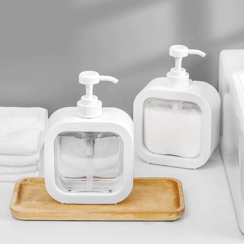 Dispenser de Sabonete Transparente 300ml e 500ml Elegante - Casa Elège