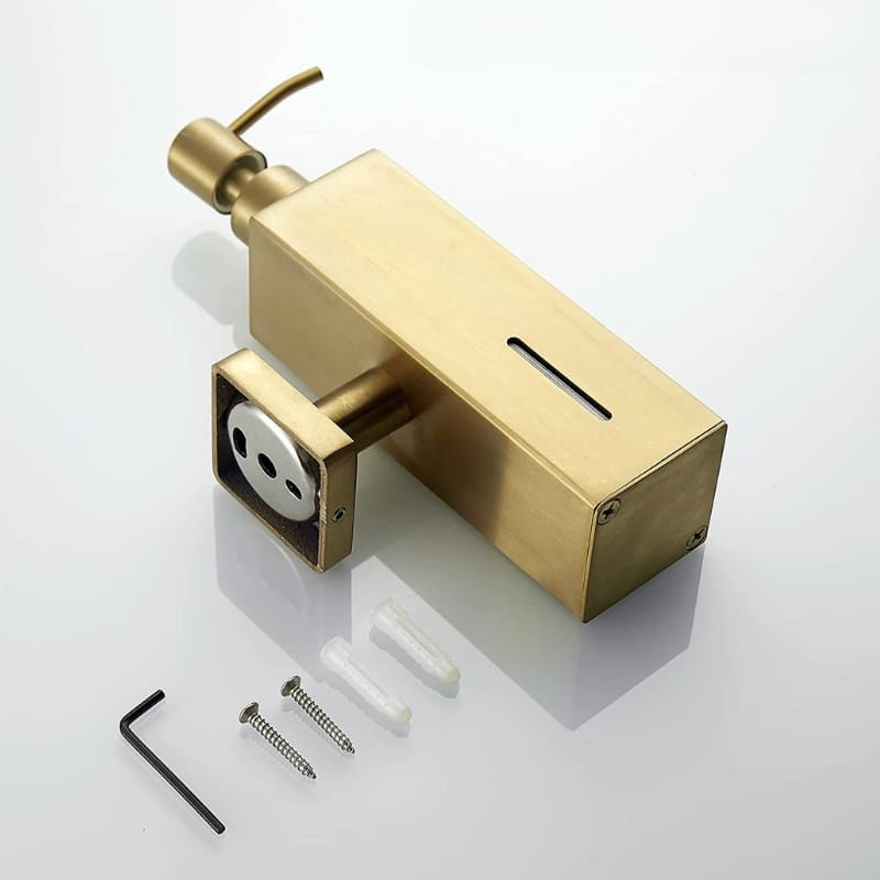 Dispenser de Sabonete Aço Inox Dourado 250ml - Casa Elège