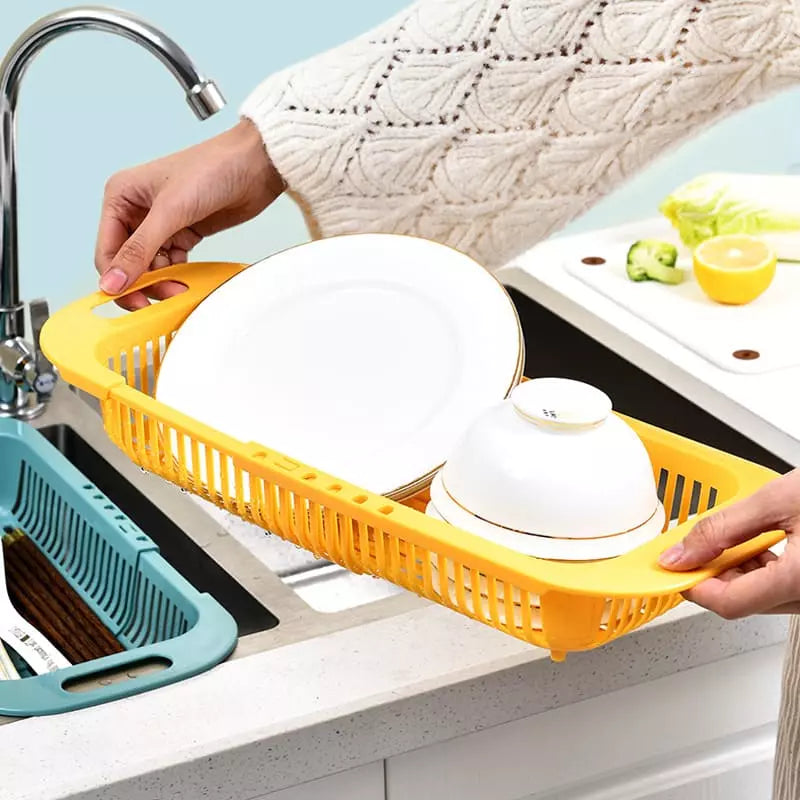 Escorredor Expansível De Pia Para Alimentos E Louça Compacto - Casa Elège