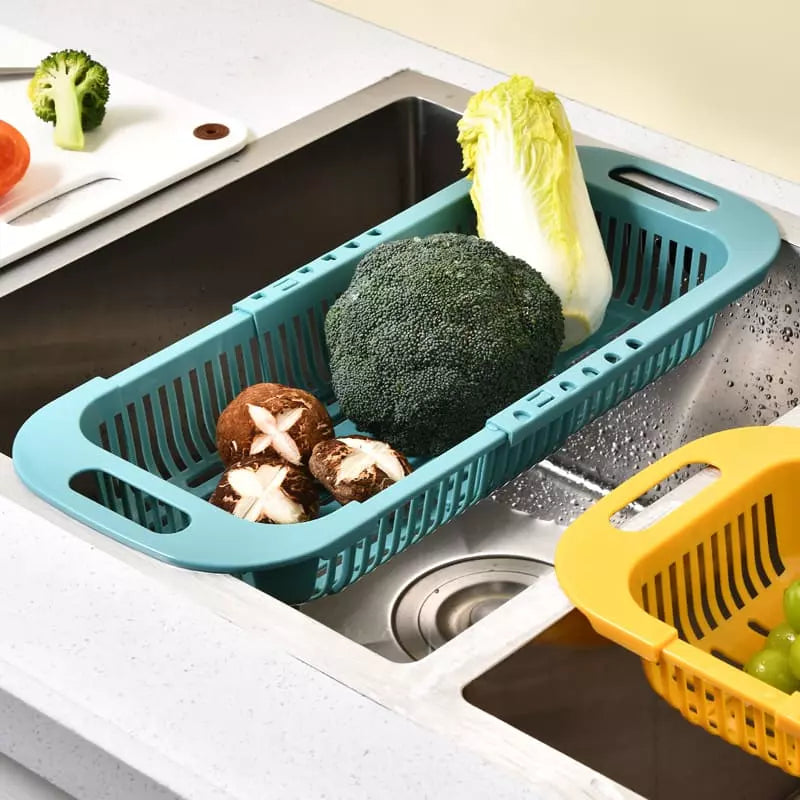 Escorredor Expansível De Pia Para Alimentos E Louça Compacto - Casa Elège