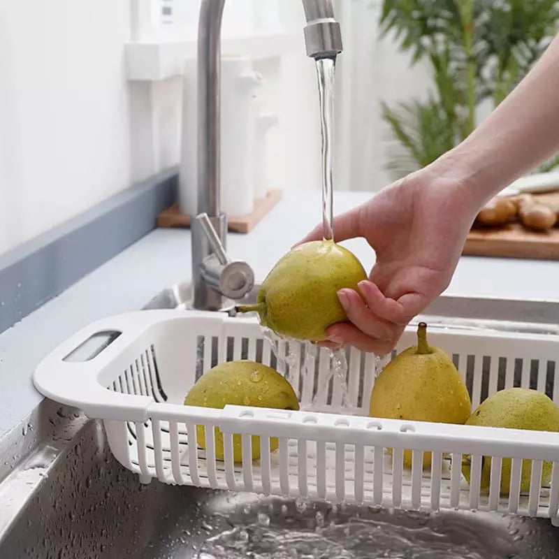 Escorredor Expansível De Pia Para Alimentos E Louça Compacto - Casa Elège