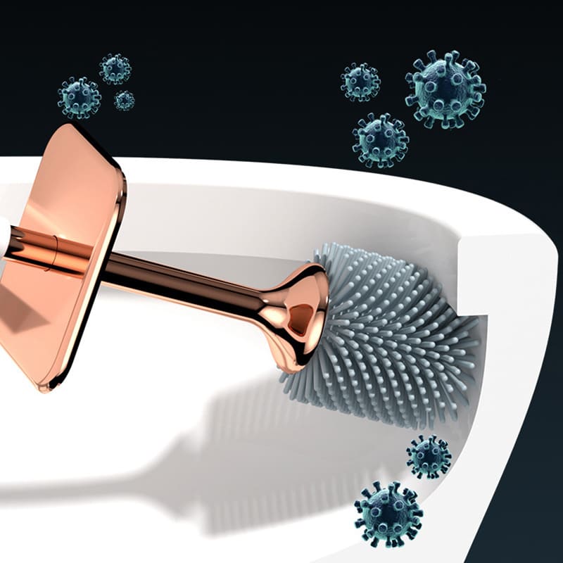 Escova Sanitária em Silicone com Suporte Elegante Compacta - Casa Elège