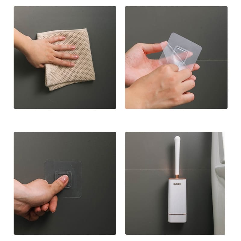 Escova Sanitária em Silicone com Suporte Elegante Compacta - Casa Elège