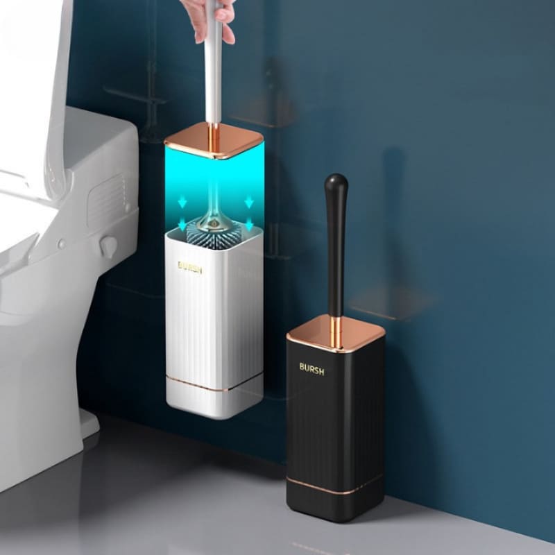 Escova Sanitária em Silicone com Suporte Elegante Compacta - Casa Elège