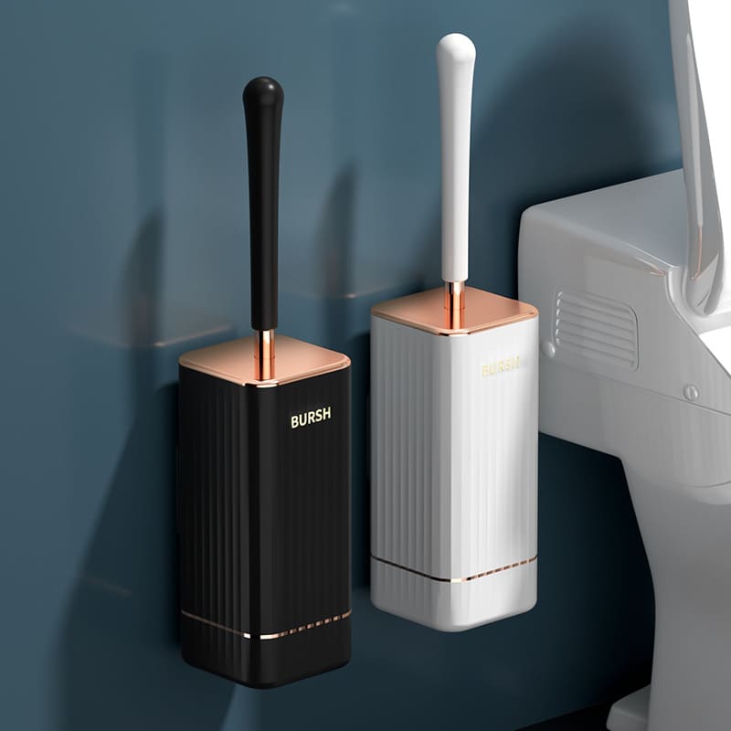 Escova Sanitária em Silicone com Suporte Elegante Compacta - Casa Elège