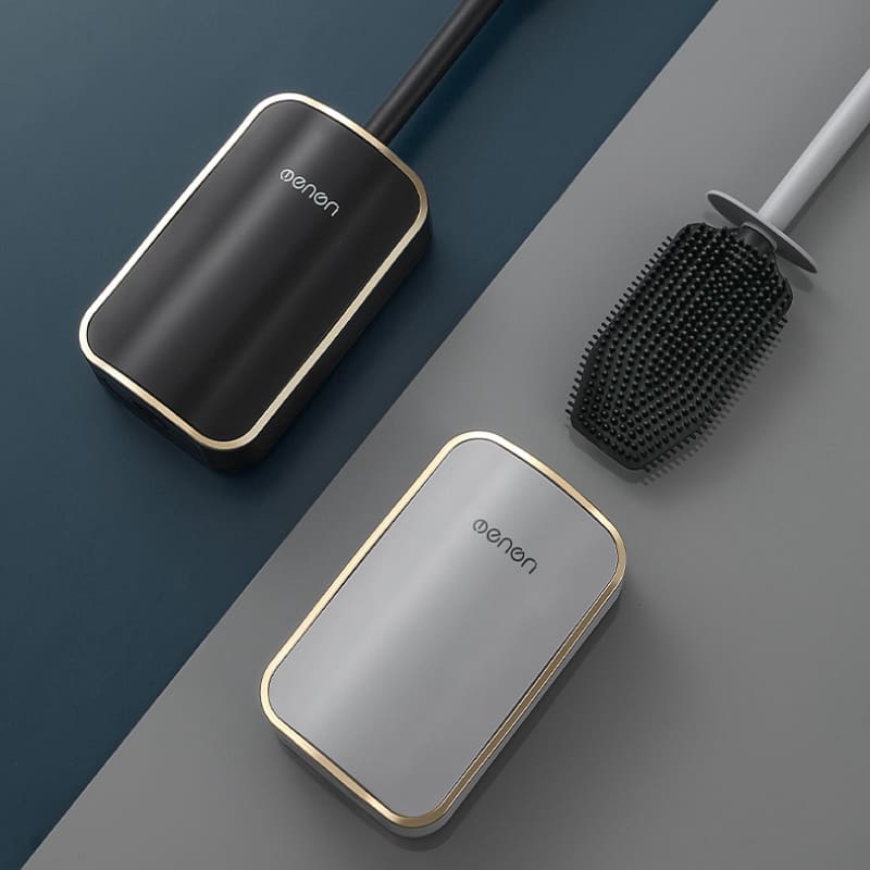 Escova Sanitária em Silicone com Suporte Suspenso Moderno - Casa Elège