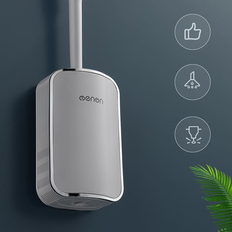 Escova Sanitária em Silicone com Suporte Suspenso Moderno - Casa Elège