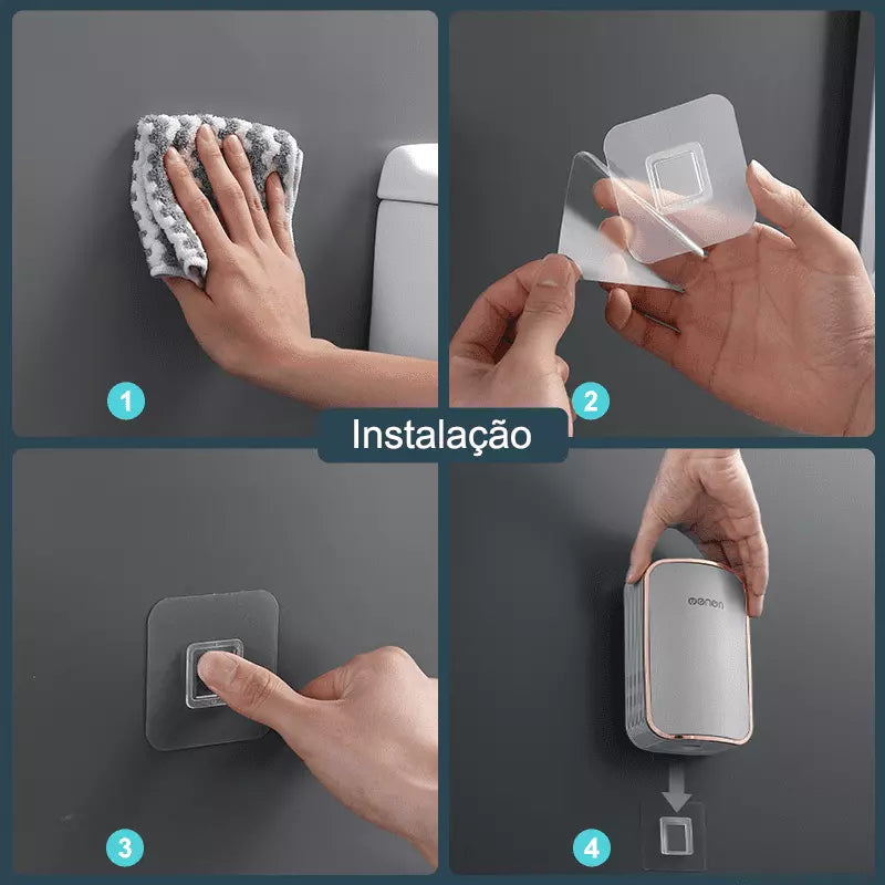 Escova Sanitária em Silicone com Suporte Suspenso Moderno - Casa Elège