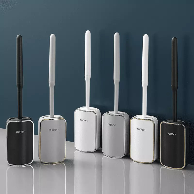 Escova Sanitária em Silicone com Suporte Suspenso Moderno - Casa Elège