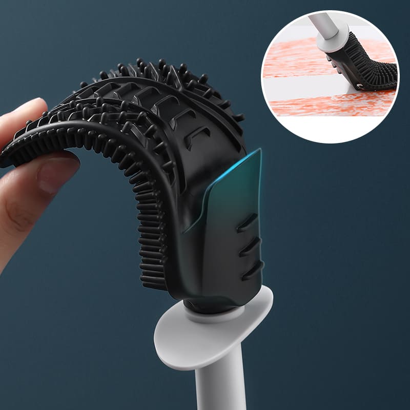 Escova Sanitária em Silicone com Suporte Suspenso Moderno - Casa Elège