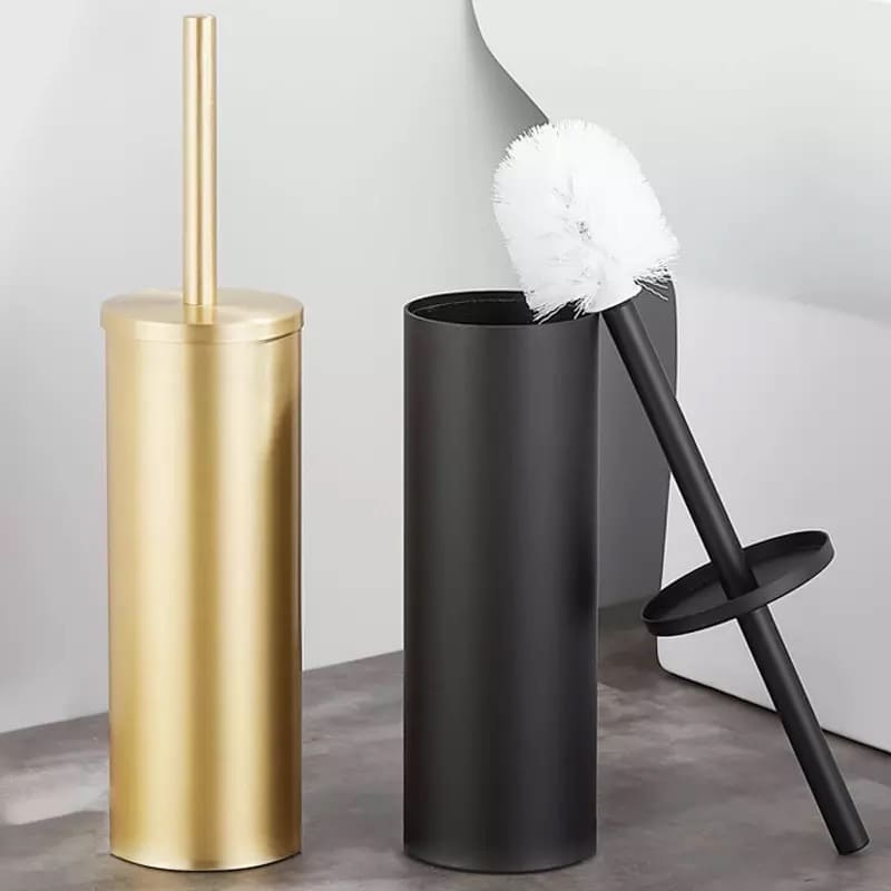 Escova Sanitária Em Alumínio Premium Com Suporte Elegante - Casa Elège