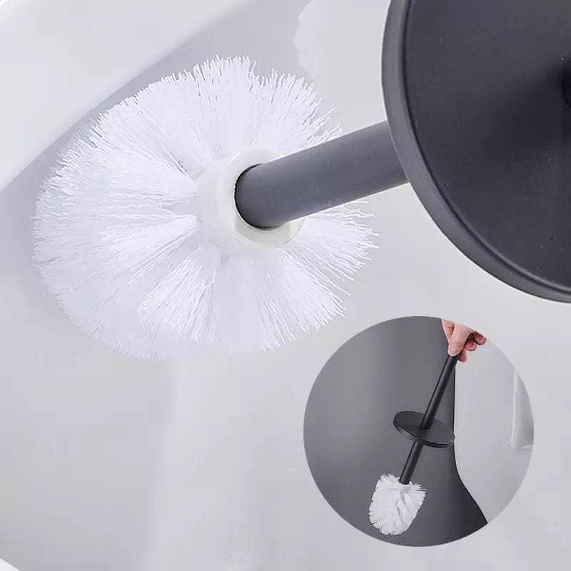 Escova Sanitária Em Alumínio Premium Com Suporte Elegante - Casa Elège