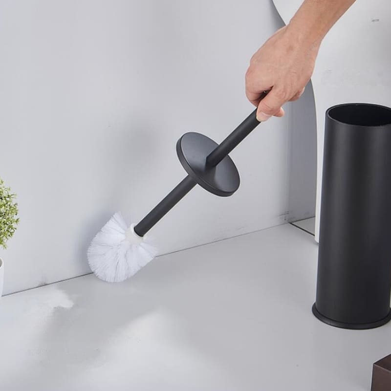 Escova Sanitária Em Alumínio Premium Com Suporte Elegante - Casa Elège