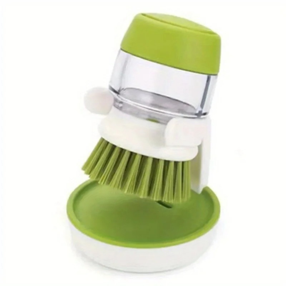 Escova de Lavar Louça com Dispensador e Suporte Prático - Verde Casa Elège