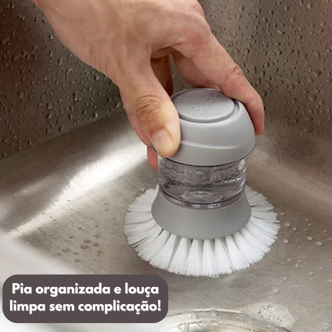 Escova de Lavar Louça com Dispensador e Suporte Prático - Casa Elège
