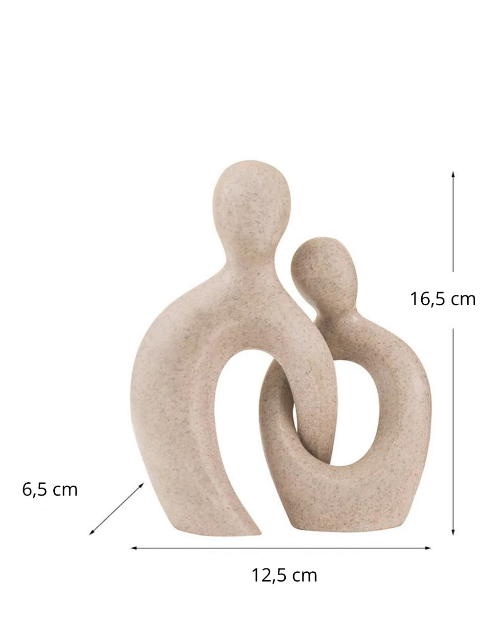 Escultura De Casal Em Resina Estilo Nórdico Moderna Compacta - Areia Casa Elège
