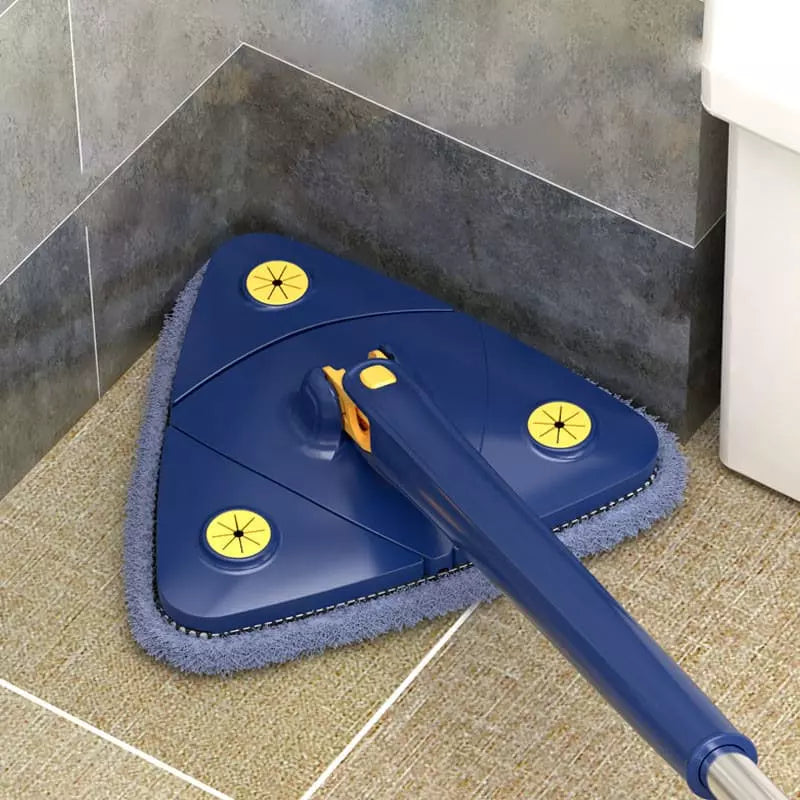 Esfregão Giratório 360 Triangular em Microfibra Kit 5 - Azul Casa Elège