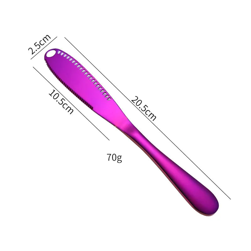 Espátula de Aço Inox Serrilhada para Manteiga e Geleias - Roxo Casa Elège