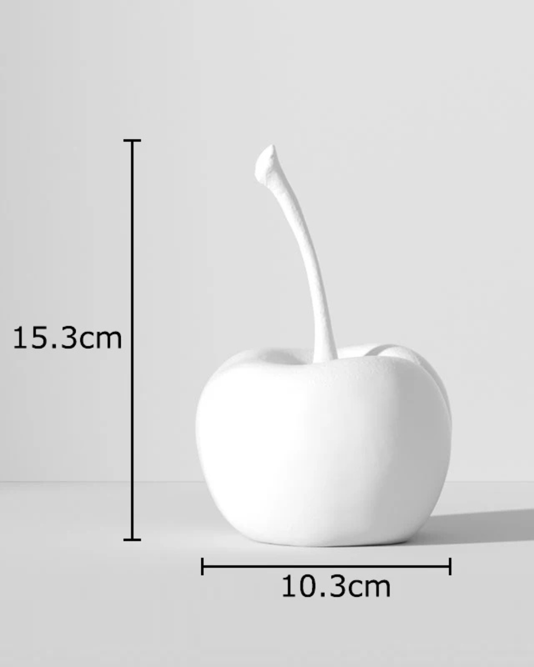 Estátua de Frutas em Resina Preta e Branca Minimalista - Maça Branca Casa Elège